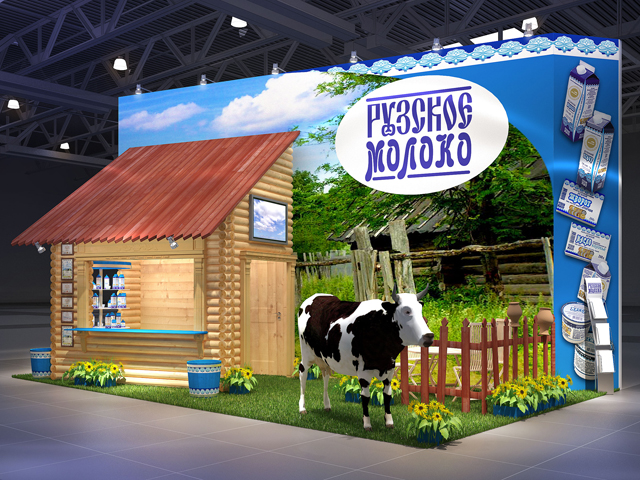 Эксклюзивный стенд для компании "Рузское молоко"